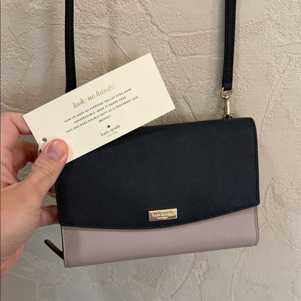 Kate Spade Black and Gray Pink Crossbody Bag